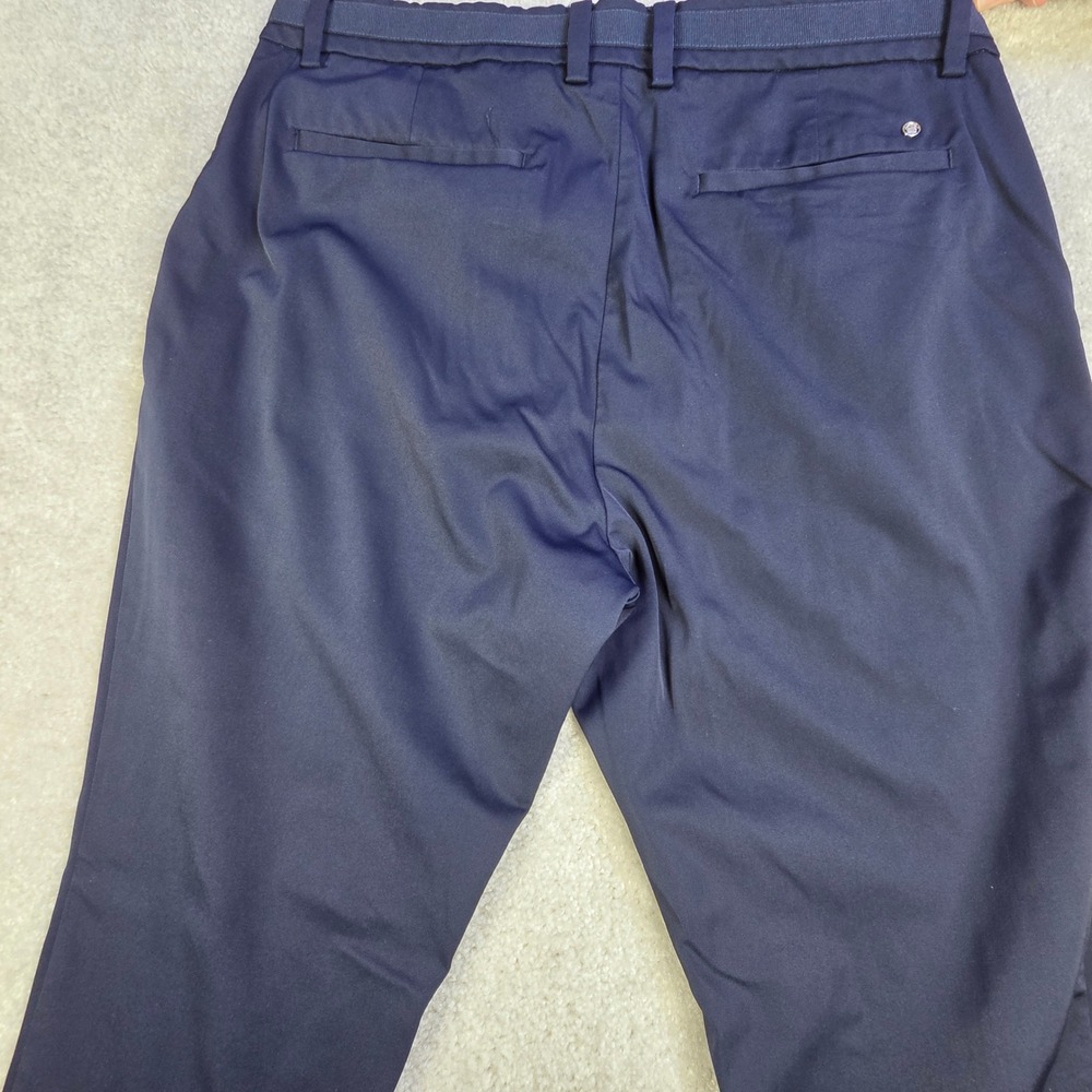 G/FORE Mens Golf Pants 35x31 Navy Blue Stretch Tech Twill Straight Flat Front - Picture 3 of 9
